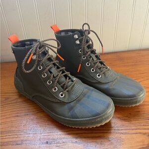 Keds Scout Splash WX Olive Green Plaid Rain Boots